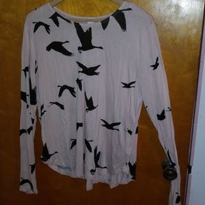 Pink Goose Print H&M shirt